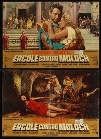 5x039 HERCULES AGAINST MOLOCH 9 Italian photobustas '63 Ercole contro Molock, Gordon Scott!