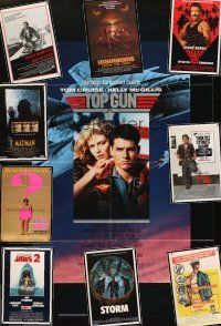 5y003 LOT OF 67 FOLDED ONE-SHEETS lot '54-'99 Top Gun, Humanoids from the Deep, Jaws 2 + more!