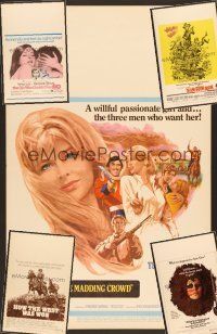 5y009 LOT OF 55 WINDOW CARDS lot '54-'71 Far From the Madding Crowd, Flim-Flam Man + many more!