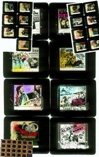 5y016 LOT OF 23 DETERIORATED IMAGE GLASS SLIDES lot '20s-'40s Lingerie, Mammy with Al Jolson!