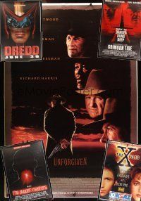 5y022 LOT OF 15 UNFOLDED BUS STOP POSTERS lot '92-'99 Unforgiven, Judge Dredd, X-Files + more!
