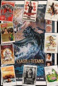 5y023 LOT OF 19 FORMERLY FOLDED ONE-SHEETS lot '30s-'80s Clash of the Titans, 2 Charlie Chaplins!