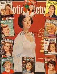 5y032 LOT OF 11 MOTION PICTURE MAGAZINES lot '51-'52 Ava Gardner, Janet Leigh, Doris Day + more!