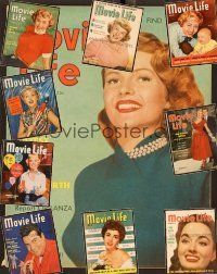 5y033 LOT OF 10 MOVIE LIFE MAGAZINES lot '52-'53 Rita Hayworth, Liz Taylor, Janet Leigh + more!