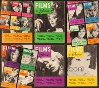 5y034 LOT OF 20 FILMS IN REVIEW MAGAZINES lot '61-'62 complete Marilyn Monroe + top stars & movies!