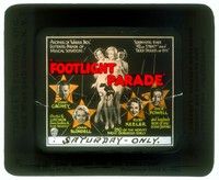 5y180 FOOTLIGHT PARADE glass slide '33 headshots of top stars plus naked showgirls with Lamour!
