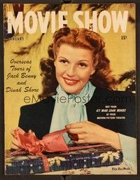5y074 MOVIE SHOW magazine January 1945 beautiful Rita Hayworth from Tonight and Every Night!