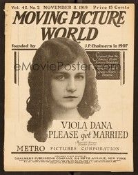 5y041 MOVING PICTURE WORLD exhibitor magazine November 8, 1919 sexy art of The Virtuous Model!