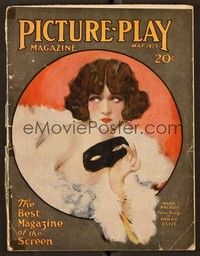 5y141 PICTURE PLAY magazine May 1923 art of beautiful Marie Prevost with mask by Henry Clive!