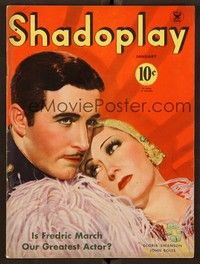 5y060 SHADOPLAY magazine January 1935 romantic c/u of Gloria Swanson & John Boles by J. Tingold!
