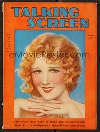 5y048 TALKING SCREEN MAGAZINE magazine August 1930 art of pretty Anita Page by W.T. Denda!