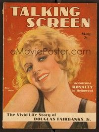 5y046 TALKING SCREEN MAGAZINE magazine May 1930 head & shoulders art portrait of sexy Mary Nolan!