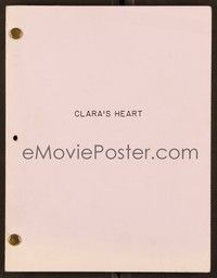 5y220 CLARA'S HEART revised sixth draft script September 8, 1987, screenplay by Mark Medoff!