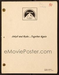 5y229 JEKYLL & HYDE TOGETHER AGAIN revised final draft script March 31, 1981, screenplay by Belson!