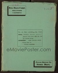 5y246 WEEK ENDS ONLY final shooting script April 4, 1932, screenplay by William Conselman!