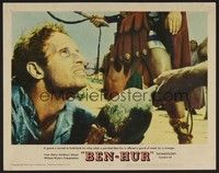 5z145 BEN-HUR LC #3 '60 Charlton Heston given water by Jesus, William Wyler classic epic!