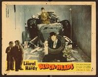 5z163 BLOCK-HEADS LC #2 R47 Stan Laurel & Oliver Hardy after car crashes through wall!