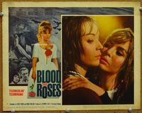 5z165 BLOOD & ROSES LC #7 '61 close up of Annette Vadim & Elsa Martinelli holding each other!