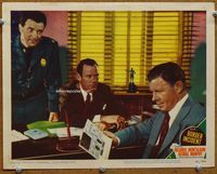5z171 BORDER INCIDENT LC #7 '49 policemen watch agent George Murphy studying mugshot!