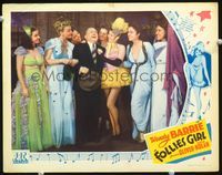 5z278 FOLLIES GIRL LC '43 happy old man surrounded by many pretty women on stage!
