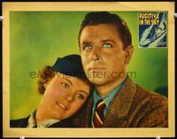 5z291 FUGITIVE IN THE SKY LC '37 great romantic close up of Jean Muir & Warren Hull!