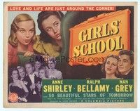 5z045 GIRLS' SCHOOL TC '38 love & life are around the corner for Anne Shirley & Nan Grey!