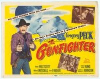 5z049 GUNFIGHTER TC '50 Gregory Peck's only friends were his guns, great outlaw image!