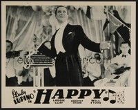 5z320 HAPPY LC '33 close up of Stanley Lupino in tuxedo singing with band!