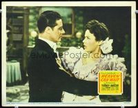 5z326 HEAVEN CAN WAIT LC '43 close up of Don Ameche holding pretty Gene Tierney, Ernst Lubitsch