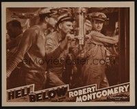 5z328 HELL BELOW LC R43 Robert Montgomery, Robert Young & Walter Huston at submarine periscope!