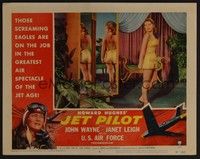 5z369 JET PILOT LC #6 '57 John Wayne watches sexy Janet Leigh look at herself in mirror!