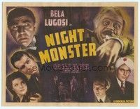 5z075 NIGHT MONSTER TC '42 Bela Lugosi & Lionel Atwill in Universal mystery horror!
