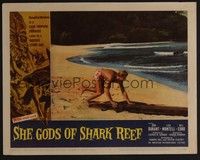 5z507 SHE GODS OF SHARK REEF LC #8 '58 Roger Corman, foolish surfer about to go in the ocean!