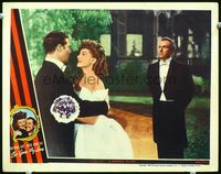 5z522 SO GOES MY LOVE LC '46 Rhys Williams in tuxedo stares at Myrna Loy & Don Ameche!
