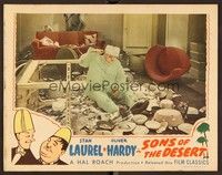 5z530 SONS OF THE DESERT LC R45 Oliver Hardy after his wife has thrown the entire kitchen at him!