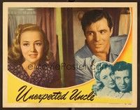 5z582 UNEXPECTED UNCLE LC '41 close up of Anne Shirley & James Craig on opposite sides of curtain!