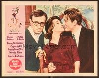 5z593 WHAT'S NEW PUSSYCAT LC #1 '65 Woody Allen eating banana as Peter O'Toole nuzzles Capucine!