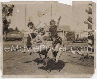 6a038 ASK GRANDMA 8x10 still '25 great image of Farina & 2 Our Gang kids in homemade airplane!