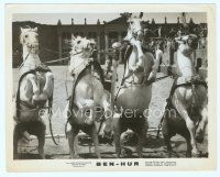 6a052 BEN-HUR 8x10 still '60 cool close up of Charlton Heston in chariot with rearing horses!