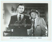 6a057 BIG COMBO 8x10 still '55 detective Jay Adler watches Cornel Wilde holding lady's shoe!