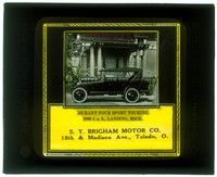 6b171 DURANT FOUR SPORT TOURING glass slide '20s cool image of great car that cost $990!