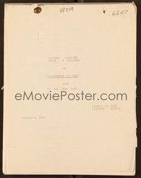 6b225 APPOINTMENT FOR LOVE continuity & dialogue script Oct 4, 1941 screenplay by Manning & Jackson