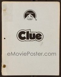 6b229 CLUE revised third draft script February 8, 1985, screenplay by Jonathan Lynn!