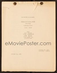 6b230 CORVETTE K-225 continuity & dialogue script October 15, 1943 screenplay by John Rhodes Sturdy