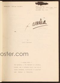 6b224 AMELIA EARHART script September 16, 1975, screenplay by Carol Sobieski!