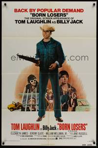 6c112 BORN LOSERS 1sh R74 Tom Laughlin directs and stars as Billy Jack!