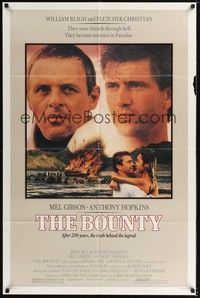 6c113 BOUNTY 1sh '84 Mel Gibson, Anthony Hopkins, Laurence Olivier, Mutiny on the Bounty!