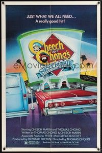 6c154 CHEECH & CHONG'S NEXT MOVIE 1sh '80 Tommy Chong, Cheech Marin, cool drive-in drug art!