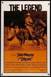 6c159 CHISUM 1sh '70 Andrew V. McLaglen, The Legend big John Wayne on horseback!