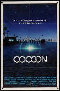 6c169 COCOON 1sh '85 Ron Howard classic, Don Ameche, Wilford Brimley, Tahnee Welch!